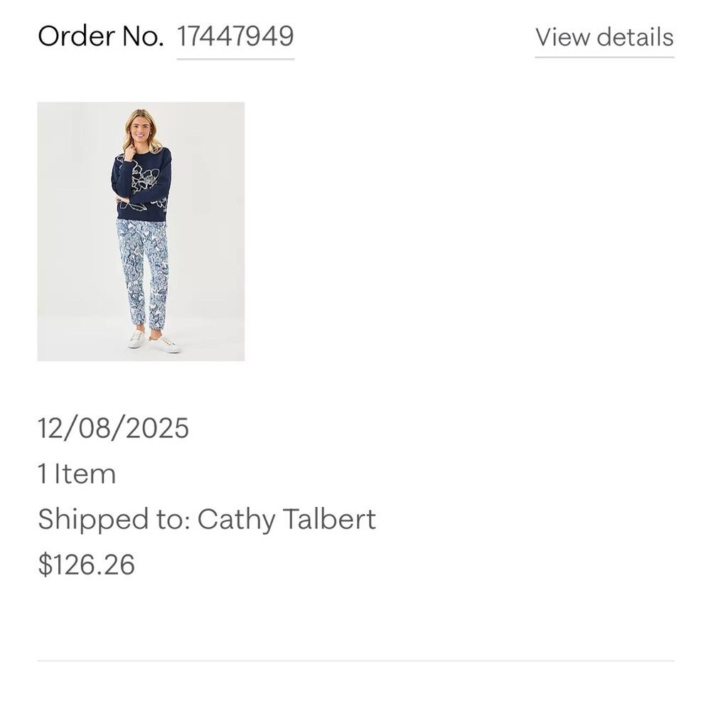 NWT Lilly Pulitzer Ladies * Silvie Jogger Mid Rise Relaxed Fit - Picture 11 of 11